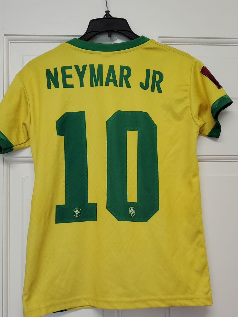 Brazil Yellow No.10 Kids Soccer Jersey - Picture 3 of 5
